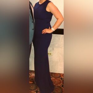 Long Navy Blue Formal Dress